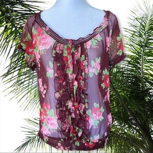 Abercrombie & Fitch sheer blouse